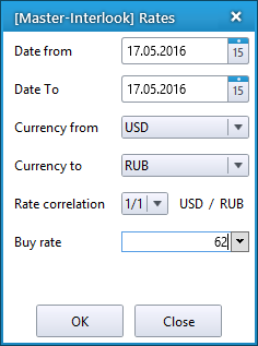 Cross rates - курсы обменных валют