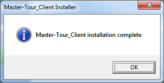 Master-Tour_Client installation complete