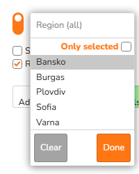 Выбор региона
