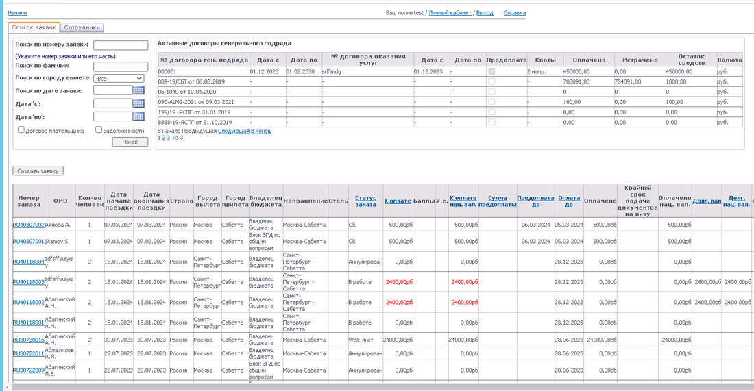 Личный кабинет